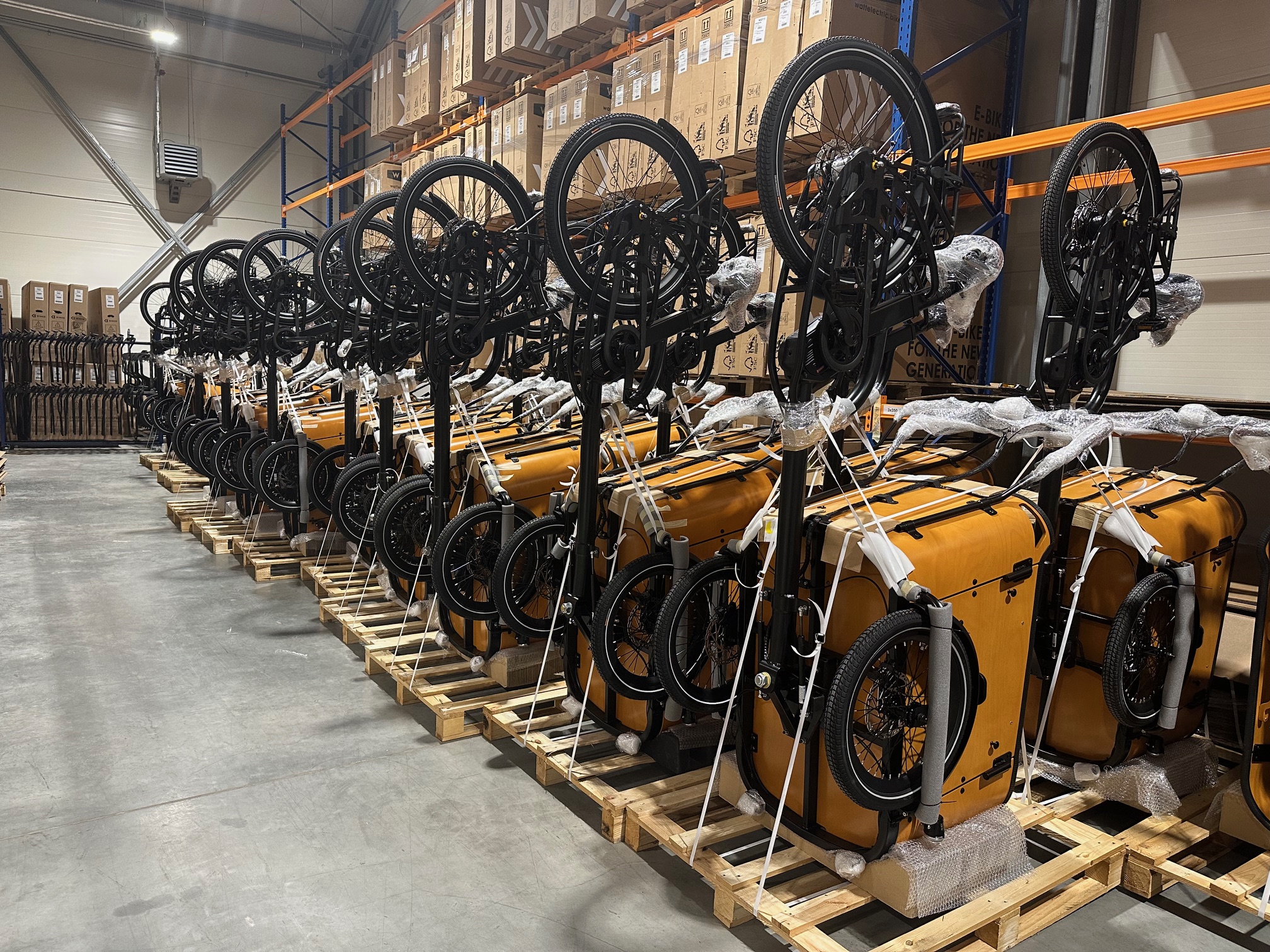 Cargo bikes ready for dispatch